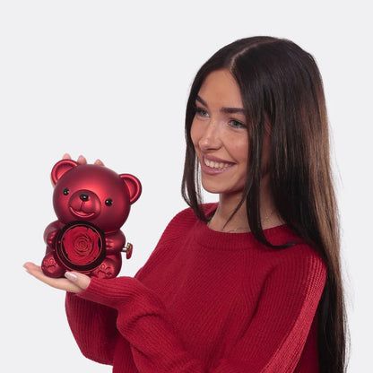 Orso Rosa Eterna con Collana