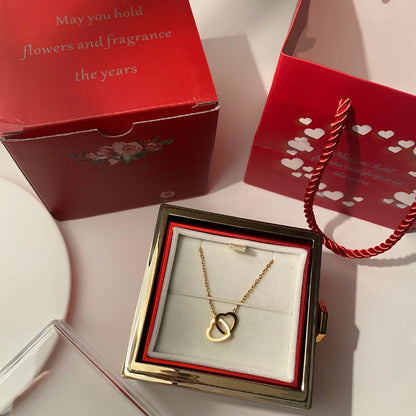 Rosa e Collana Cuore Amore Eterno – Set Regalo Esclusivo