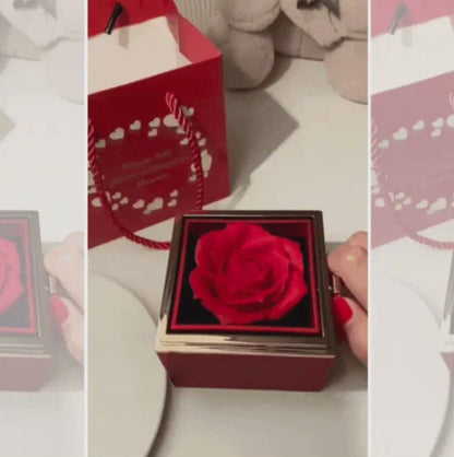 Rosa e Collana Cuore Amore Eterno – Set Regalo Esclusivo